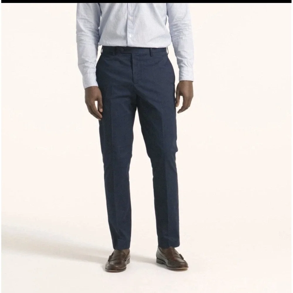 J.Crew Bowery Stretch Chino Pants Navy‎ Sz 33x32 Classic Slim Fit Twill Career